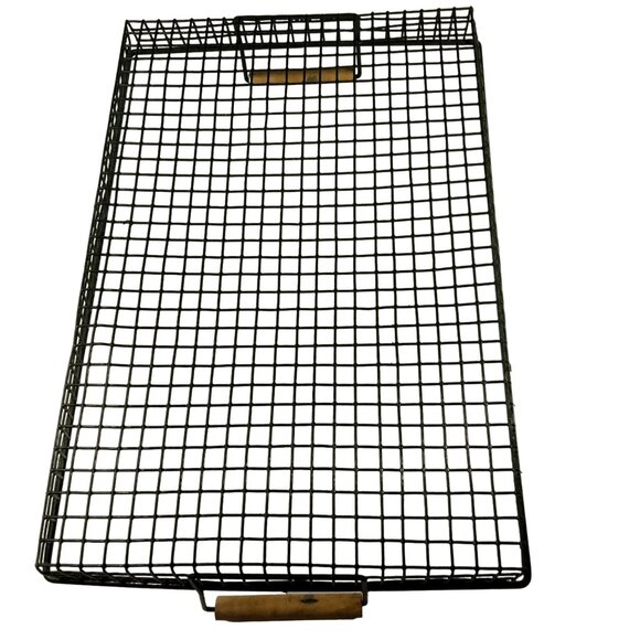 Green Wire Basket Laminated Rectangle Large Flat 16 x 11 inch - Picture 4 of 9
